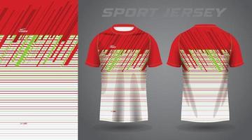 conception de maillot de sport chemise rouge vert vecteur