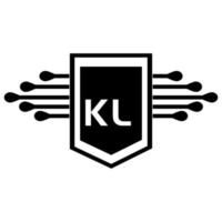 kl lettre logo design.kl création initiale du logo de la lettre kl. kl concept de logo de lettre initiales créatives. conception de lettre kl. vecteur