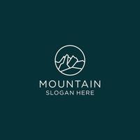 modèle de conception de vecteur d'inspiration de conception de logo de montagne