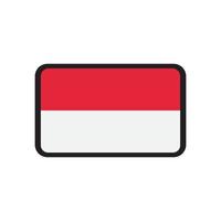 icône du drapeau de la république d'indonésie, création de logo d'illustration vectorielle. vecteur