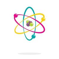 atome avec des électrons en orbite illustration vectorielle graphique de sciences physiques vecteur