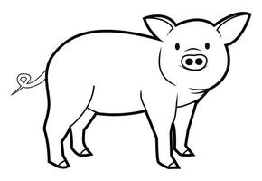 conception d'illustration de cochon vecteur