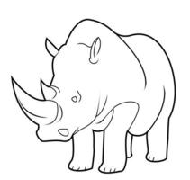 conception d'illustration de rhinocéros vecteur