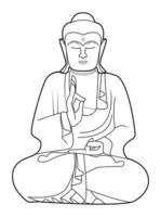 symbole d'illustration de bouddha vecteur