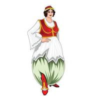 illustration vectorielle de fille de culture albanaise vecteur