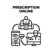 concept de vecteur médical en ligne de prescription