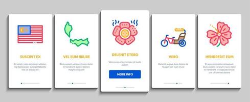malaisie éléments d'intégration nationaux icônes définies vecteur