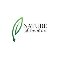 conception de modèle de logo de studio de nature vecteur