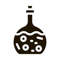 illustration de glyphe vectoriel icône fiole de poison