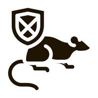 illustration vectorielle de glyphe d'icône d'interdiction de rat vecteur
