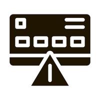 icône de piratage de carte de crédit illustration vectorielle de glyphe vecteur