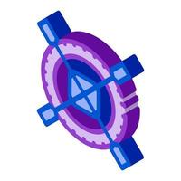 illustration vectorielle d'icône isométrique de pneu sans roue à aubes vecteur