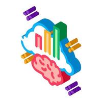 graphique de remue-méninges icône isométrique illustration vectorielle vecteur