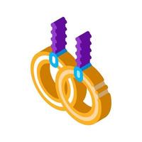 anneaux équipement de sport icône isométrique illustration vectorielle vecteur