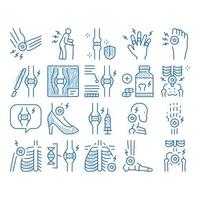 icône de la maladie de l'arthrite illustration dessinée à la main vecteur