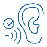 bonne perception auditive icône doodle illustration dessinée à la main vecteur