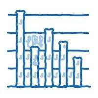 statisticien infographie doodle icône illustration dessinée à la main vecteur