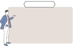 homme d'affaires montre la présentation vecteur