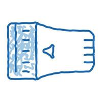 régulateur de température radiateur détail icône doodle illustration dessinée à la main