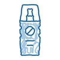 icône de doodle de gel de soins de santé cosmétique illustration dessinée à la main vecteur