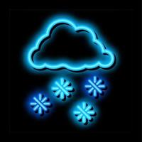illustration d'icône de lueur de néon météo neige vecteur