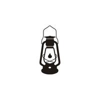 modèle vectoriel d'icône de conception de logo de lumière de lanterne brillante vintage sur fond blanc