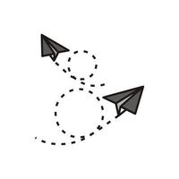 papier avion icône envoyer symbole élément de conception logo modèle vecteur