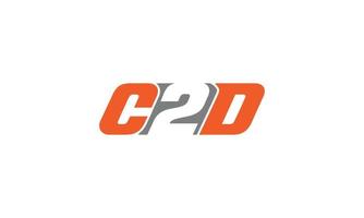 vecteur de conception de logo c2d