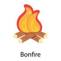 concepts de feu de joie à la mode vecteur