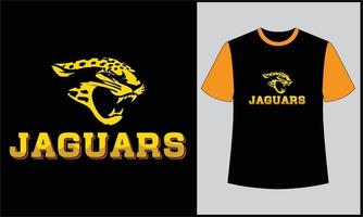 typographie tigre jaguars illustration vecteur conception de t shirt