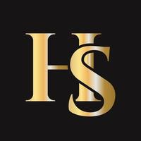 création de logo monogramme sh. logo hs vecteur
