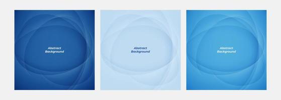 ensemble de conception de fond de couverture moderne. motif de courbes abstraites bleues. mise en page de la collection de vecteurs créatifs pour le milieu des affaires, certificat, modèle de brochure, planificateur vecteur