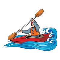 conception d'illustration vectorielle de kayak vecteur