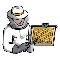 illustration vectorielle apiculteur vecteur
