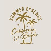 typographie de vecteur de plage de Californie pour t-shirt. parfait pour un style simple