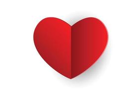 coeur rouge Saint-Valentin, icône vectorielle. vecteur