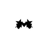 icône m. symbole de fond d'affiche de style simple. m élément de conception de logo de marque. signe m. m impression de t-shirts. vecteur pour autocollant.