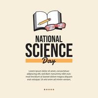 célébration de la bannière de la journée nationale de la science. février vecteur