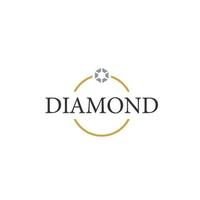 logo diamant marque premium de luxe vecteur