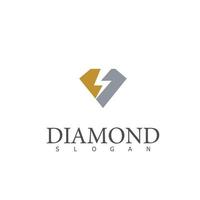 logo diamant marque premium de luxe vecteur