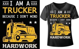 conception de t-shirt de camion vecteur