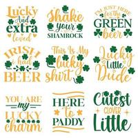 conceptions de t-shirt de la Saint-Patrick vecteur