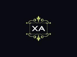 logo de luxe xa monogramme, création de logo de luxe xa minimal vecteur