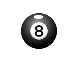 conception d'icône de jeu de billard ou de billard w pour salle de billard ou modèle vectoriel de symbole de club de billard à 8 balles