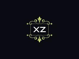 logo xz de luxe monogramme, création de logo de luxe xz minimal vecteur