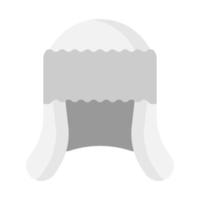 icône d'hiver d'oreilles dans le vecteur de style plat, chapeau d'hiver, vêtements d'hiver