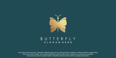 logo papillon avec un design créatif pour le modèle d'icône d'entreprise de beauté vecteur