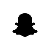 vecteur de logo snapchat noir, vecteur d'icône snapchat noir vecteur gratuit