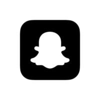vecteur de logo snapchat noir, vecteur d'icône snapchat noir vecteur gratuit