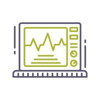 icône de vecteur de moniteur ekg